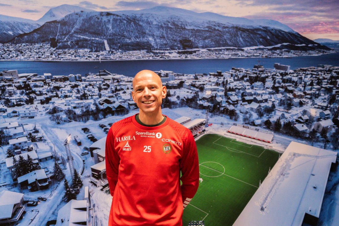 En fornøyd Ruben på plass på Romssa Arena